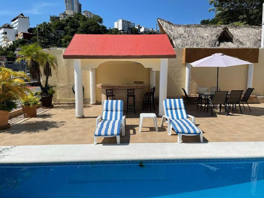 Villa Blue Coast With Pool And Ocean View 10 To 35 P Acapulco Esterno foto